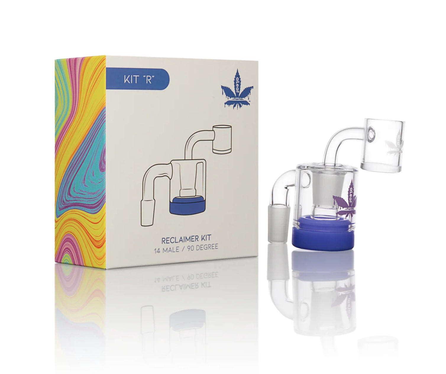 AL Banger Reclaimer Kit 14mm Male 90 Degree / Purple